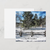North Carolina winterlandschap Feestdagenkaart (Voorkant / Achterkant)