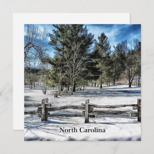North Carolina winterlandschap Feestdagenkaart (Voorkant / Achterkant)