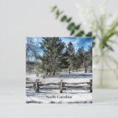 North Carolina winterlandschap Feestdagenkaart (Staand voorkant)