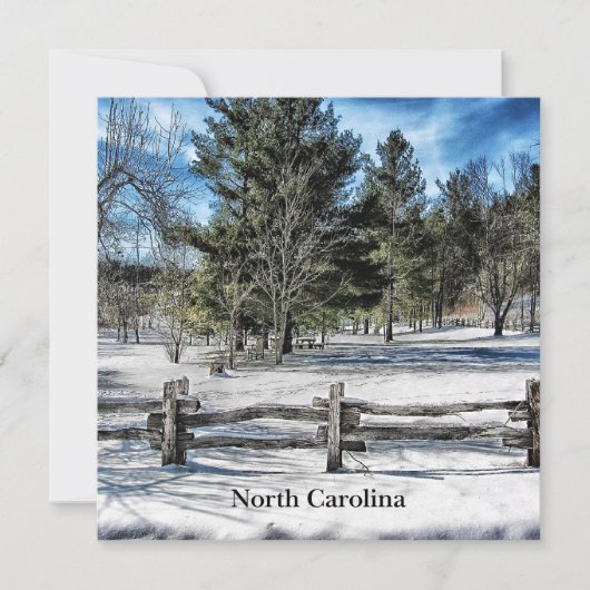 North Carolina winterlandschap Feestdagenkaart (Voorkant)