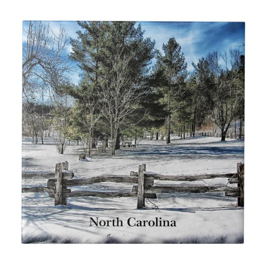 North Carolina winterlandschap Tegeltje (Voorkant)