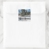 North Carolina winterlandschap Vierkante Sticker (Tas)