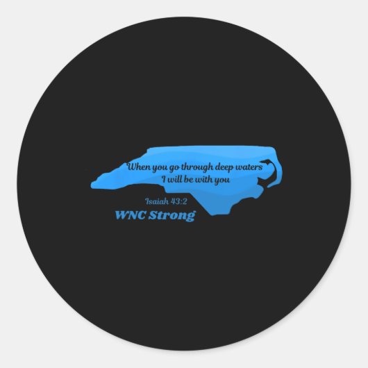North Carolina WNC Strong Appalachian Strong Ronde Sticker (Voorkant)