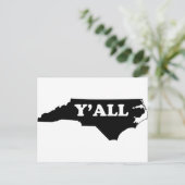 North Carolina Yall Briefkaart (Staand voorkant)