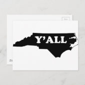 North Carolina Yall Briefkaart (Voorkant / Achterkant)