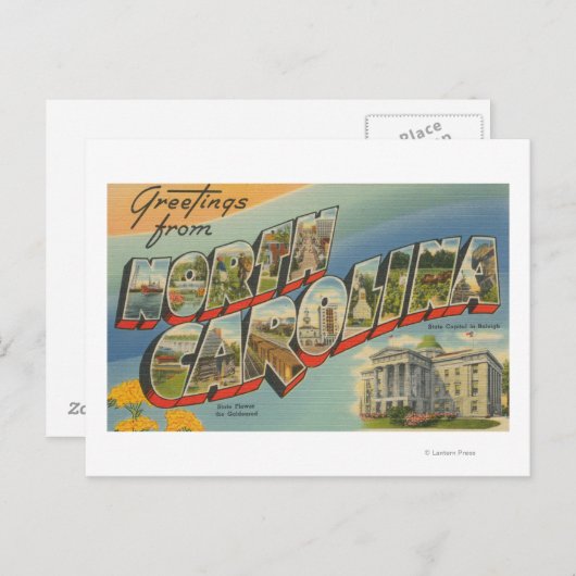 North CarolinaLarge Letter Scenes 2 Briefkaart (Voorkant / Achterkant)