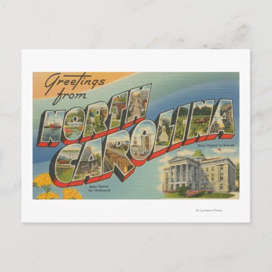 North CarolinaLarge Letter Scenes 2 Briefkaart (Voorkant)