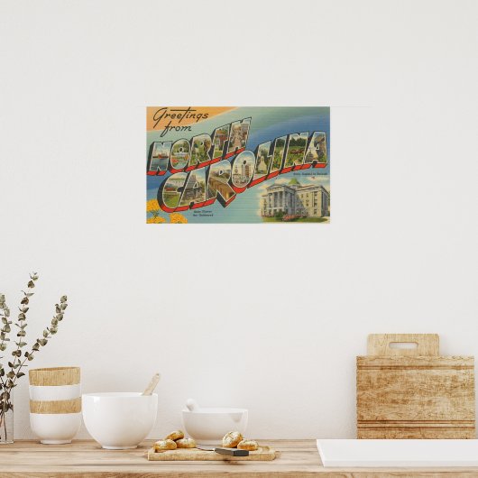 North CarolinaLarge Letter Scenes 3 Poster (Keuken)