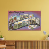 North CarolinaLarge Letter Scenes 4 Canvas Afdruk (Insitu (Woonkamer))