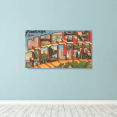 North CarolinaLarge Letter Scenes Canvas Afdruk (Insitu (Houten vloer))