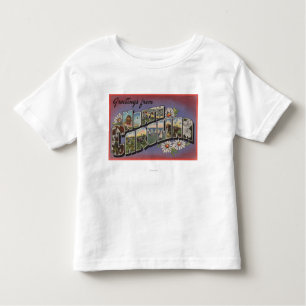 North CarolinaLarge Letter Scenes Kinder Shirts