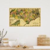North CarolinaPanoramic Map Poster (Keuken)
