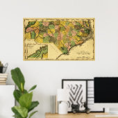 North CarolinaPanoramic Map Poster (Thuiskantoor)