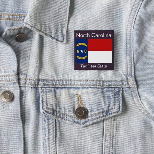 North Carolinian Flag Button (In situ)