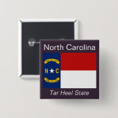 North Carolinian Flag Button (Voorkant /achterkant)