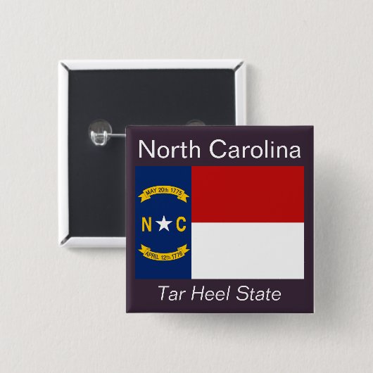 North Carolinian Flag Button (Voorkant /achterkant)
