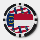 North Carolinian Flag, Flag of North Carolina Poker Chips (Voorkant)