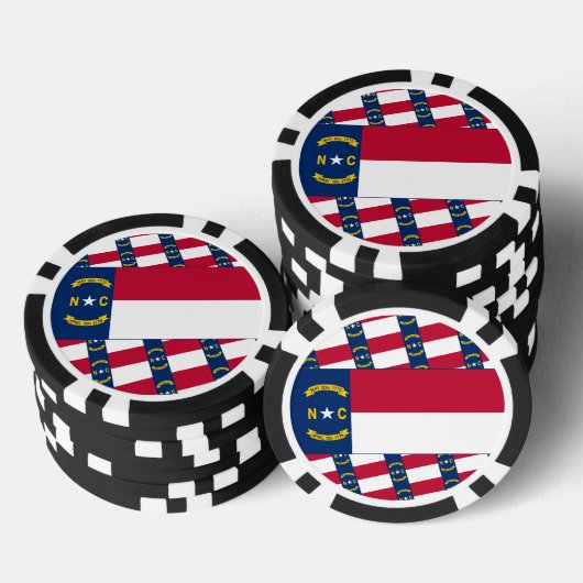 North Carolinian Flag, Flag of North Carolina Poker Chips (Opstapeling)