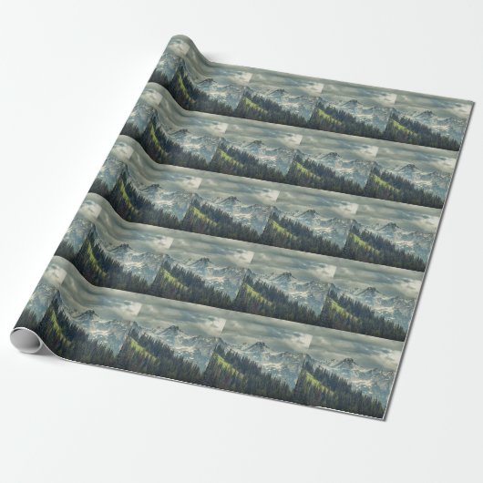 North Cascade: Majestic Mountain Peak. Cadeaupapier (Uitgerold)