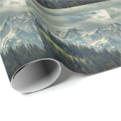 North Cascade: Majestic Mountain Peak. Cadeaupapier (Rol Hoek)