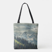 North Cascade: Majestic Mountain Peak. Tote Bag (Achterkant)