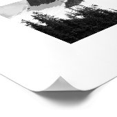 North Cascades Bergtop Zwart en Wit Poster (Hoek)