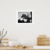North Cascades Bergtop Zwart en Wit Poster (Keuken)
