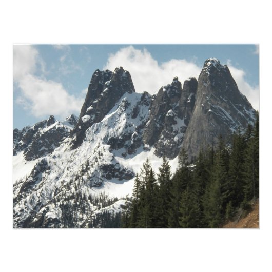 North Cascades Liberty Bell Mountain Foto Afdruk (Voorkant)