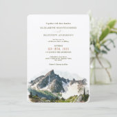 North Cascades Mountain Park Destination Wedding Kaart (Staand voorkant)