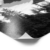 North Cascades Mountain Peak Zwart-wit Foto Afdruk (Hoek)