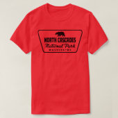 North Cascades National Park Beer Badge Zwart T-shirt (Design voorkant)
