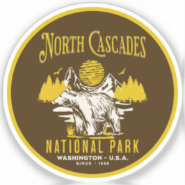 North Cascades National Park Classic Landscape Sticker