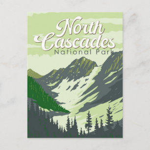 North Cascades National Park Illustratie Reizen Briefkaart
