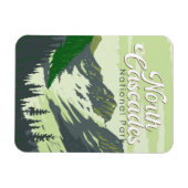 North Cascades National Park Illustratie Reizen Magneet (Horizontaal)