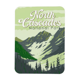 North Cascades National Park Illustratie Reizen Magneet