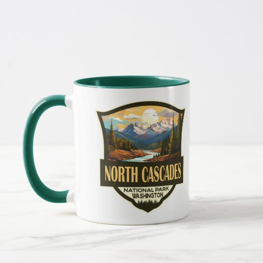 North Cascades National Park Illustratie Reizen Mok (Links)