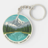 North Cascades National Park Reflectie Sleutelhanger (Achterkant)