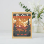 North Cascades National Park Retro Briefkaart (Staand voorkant)