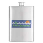 North Cascades National Park Retro Flacon (Voorkant)