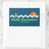 North Cascades National Park Retro Rechthoekige Sticker (Tas)