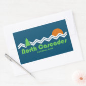 North Cascades National Park Retro Rechthoekige Sticker (Envelop)