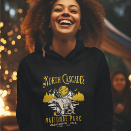 North Cascades National Park Vintage Landscape Hoodie