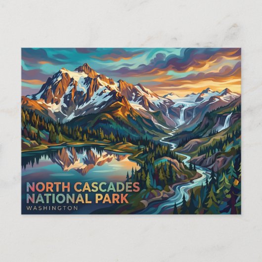North Cascades National Park VS Briefkaart (Voorkant)