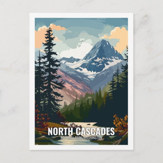North Cascades National Park Washington USA Briefkaart (Voorkant)