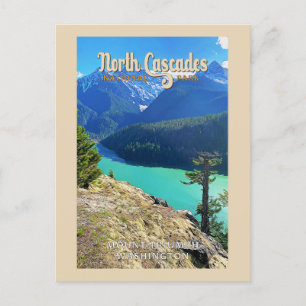 North Cascades National Park Washington Waterverf Briefkaart