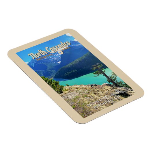 North Cascades National Park Washington Waterverf Magneet (Rechterzijde)