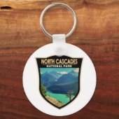 North Cascades National Park Washington Waterverf Sleutelhanger (Voorkant)
