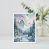 North Cascades National Park Waterverf Schilderij Briefkaart (Staand voorkant)