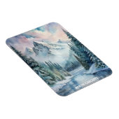 North Cascades National Park Waterverf Schilderij Magneet (Rechterzijde)