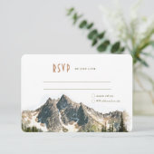 North Cascades RSVP Wedding Insert Destination Kaart (Staand voorkant)